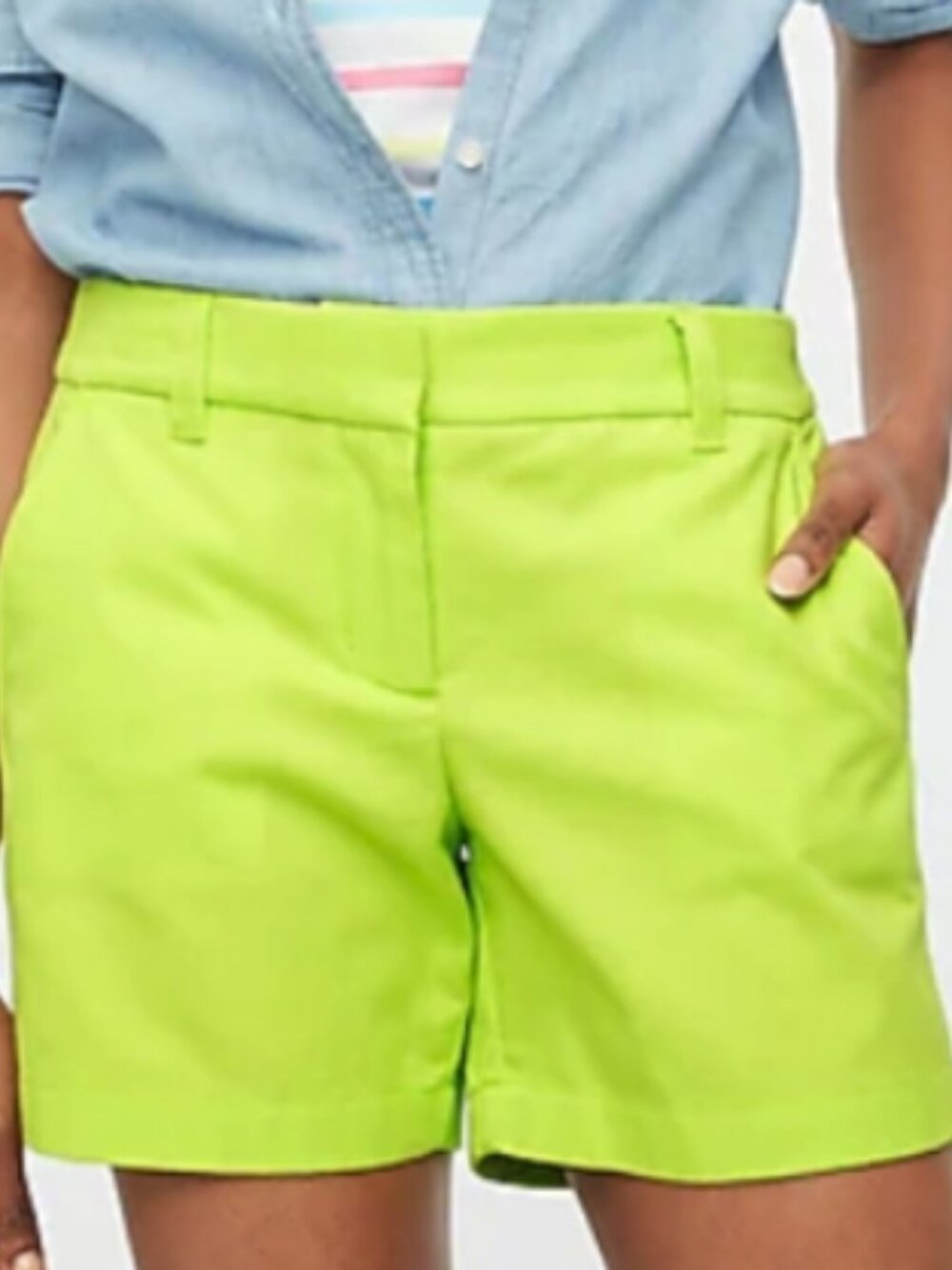 J. Crew Lime Green Chino Shorts